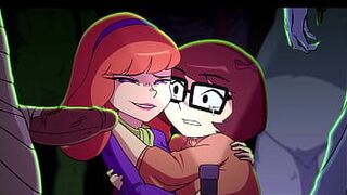 Дафна и Вильма сражаются с монстрами. Групповуха — Мультфильм без цензуры - порно видео