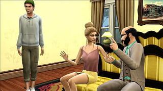 отчим заставил мачеху трахаться с невинным пасынком - семейный секс - порно видео