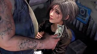 Ада Вонг дрочит бездомным за деньги - порно видео