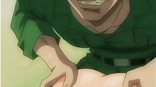 Солдат отводит грязную хентайскую школу, девушку в ванную, чтобы трахнуть ее девственную киску - порно видео