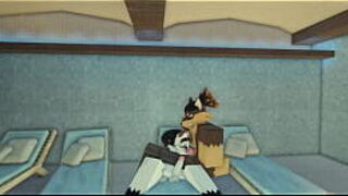 Гей-фурри трахаются в спа - порно видео