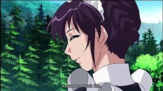 Хентай горничная делает похотливый минет своему хозяину - порно видео